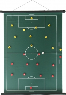 74 x 100 cm - Oprolbaar magnetisch coachbord voetbal